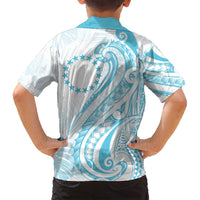 Kia Orana Cook Islands Family Matching Puletasi and Hawaiian Shirt Moana Plumeria Tropical Waves LT7 - Polynesian Pride