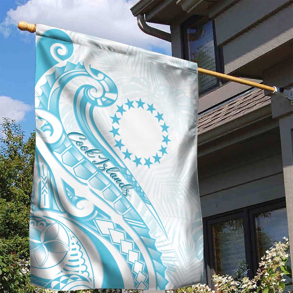 Kia Orana Cook Islands Garden Flag Moana Plumeria Tropical Waves LT7 - Polynesian Pride
