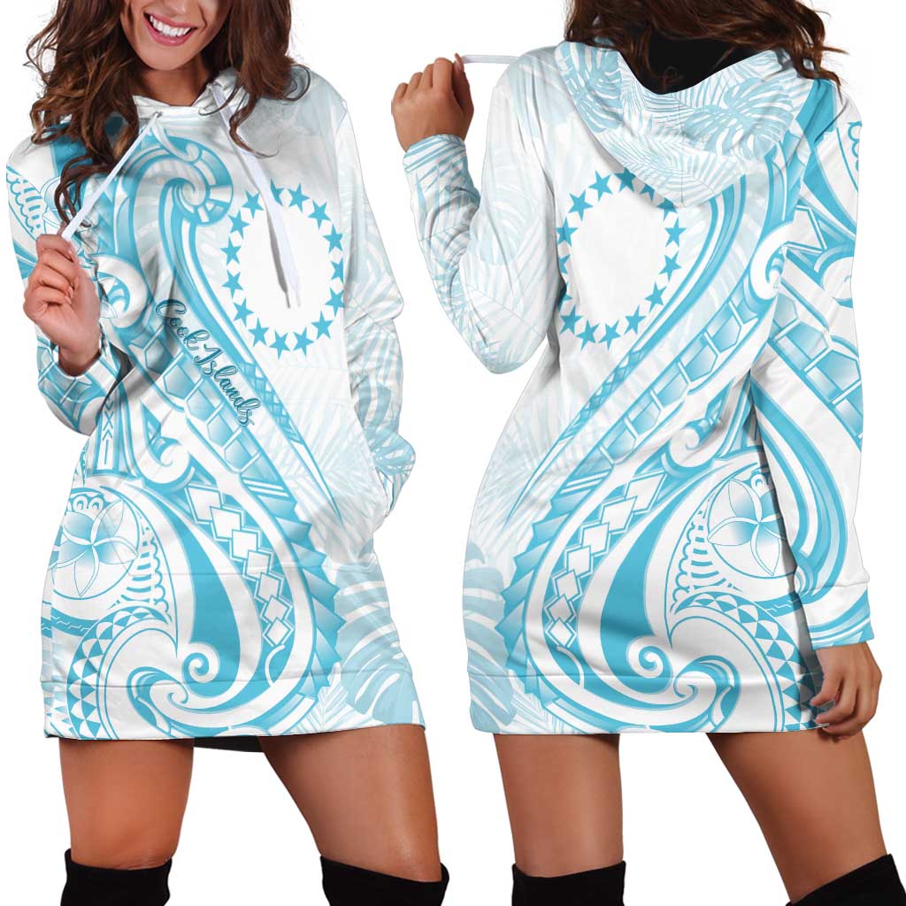 Kia Orana Cook Islands Hoodie Dress Moana Plumeria Tropical Waves LT7 - Polynesian Pride