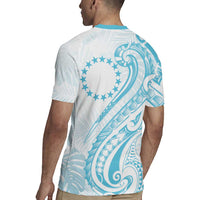Kia Orana Cook Islands Rugby Jersey Moana Plumeria Tropical Waves - Polynesian Pride