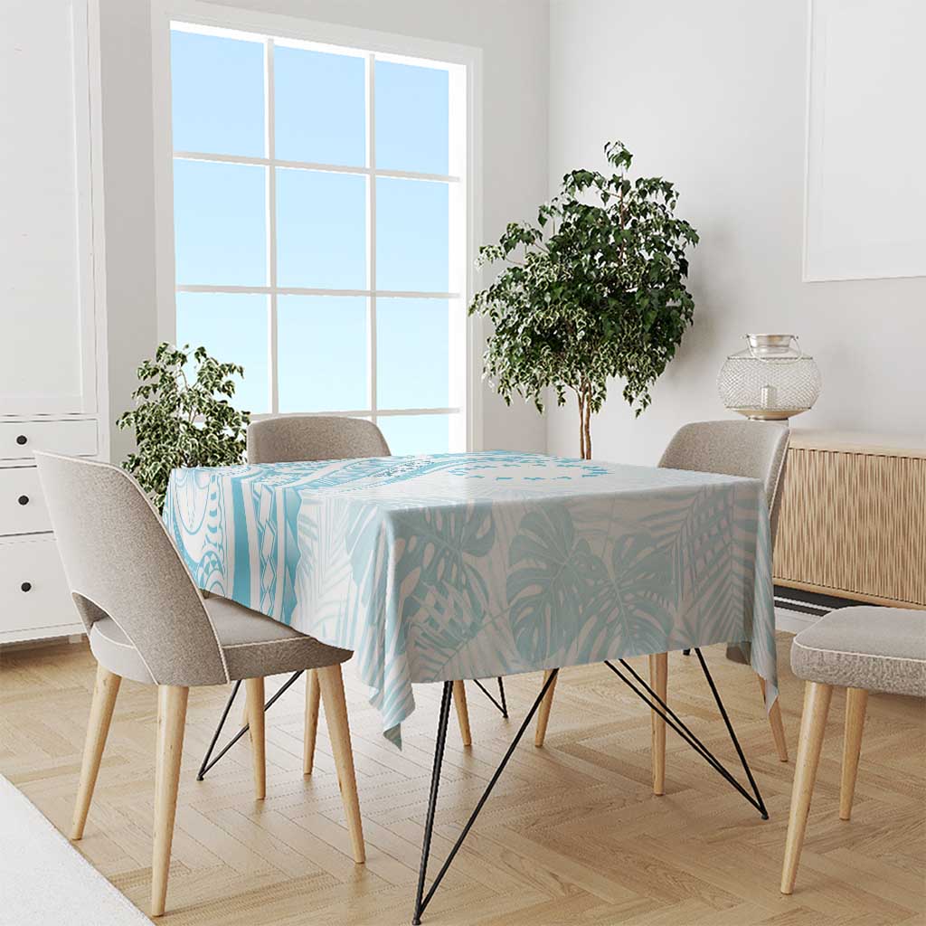 Kia Orana Cook Islands Tablecloth Moana Plumeria Tropical Waves - Polynesian Pride