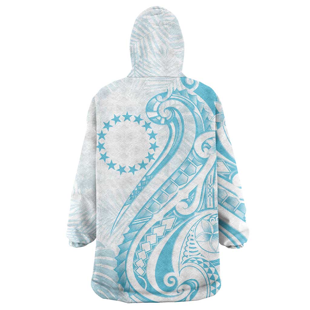 Kia Orana Cook Islands Wearable Blanket Hoodie Moana Plumeria Tropical Waves LT7 - Polynesian Pride