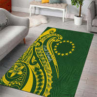Kia Orana Cook Islands Area Rug Plumeria Tropical Waves - Polynesian Pride