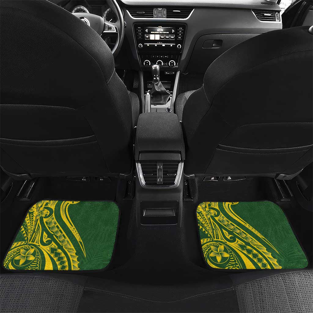 Kia Orana Cook Islands Car Mats Plumeria Tropical Waves - Polynesian Pride