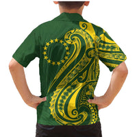 Kia Orana Cook Islands Family Matching Mermaid Dress and Hawaiian Shirt Plumeria Tropical Waves LT7 - Polynesian Pride