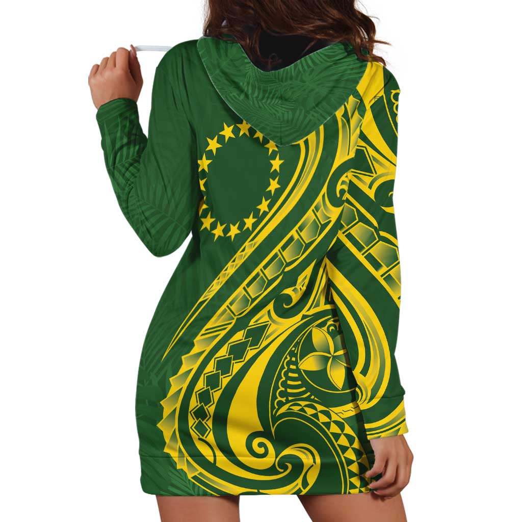 Kia Orana Cook Islands Hoodie Dress Plumeria Tropical Waves LT7 - Polynesian Pride