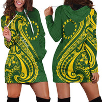 Kia Orana Cook Islands Hoodie Dress Plumeria Tropical Waves LT7 - Polynesian Pride
