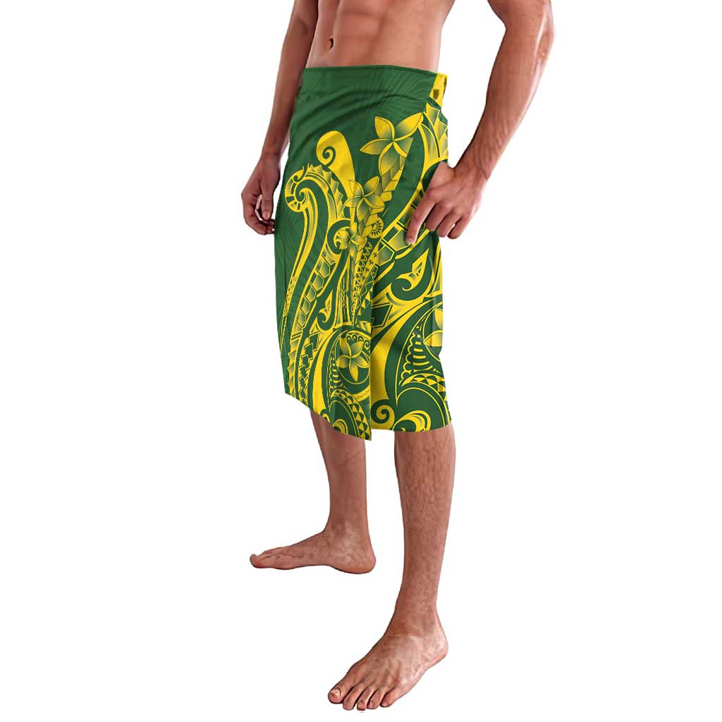 Kia Orana Cook Islands Lavalava Plumeria Tropical Waves - Polynesian Pride