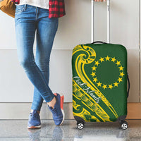Kia Orana Cook Islands Luggage Cover Plumeria Tropical Waves - Polynesian Pride