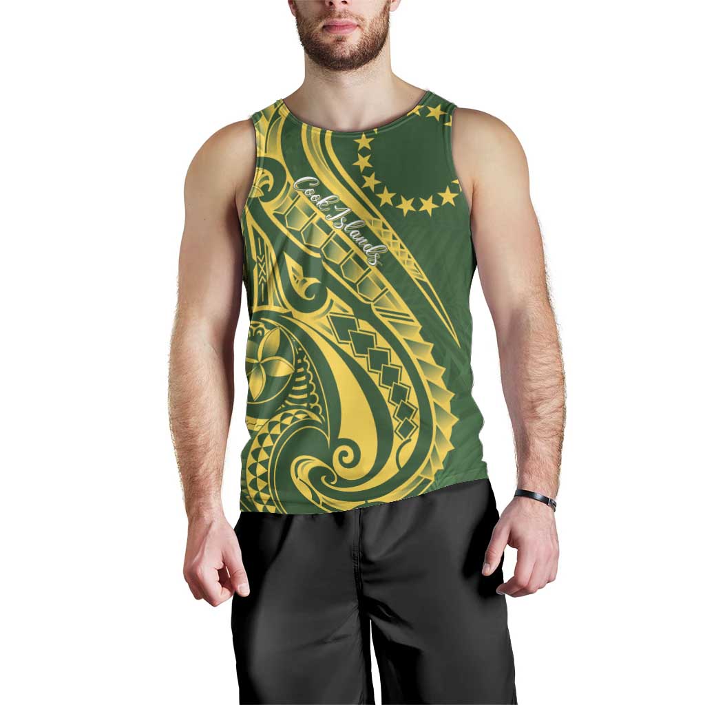 Kia Orana Cook Islands Men Tank Top Plumeria Tropical Waves - Polynesian Pride