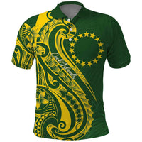 Kia Orana Cook Islands Polo Shirt Plumeria Tropical Waves - Polynesian Pride