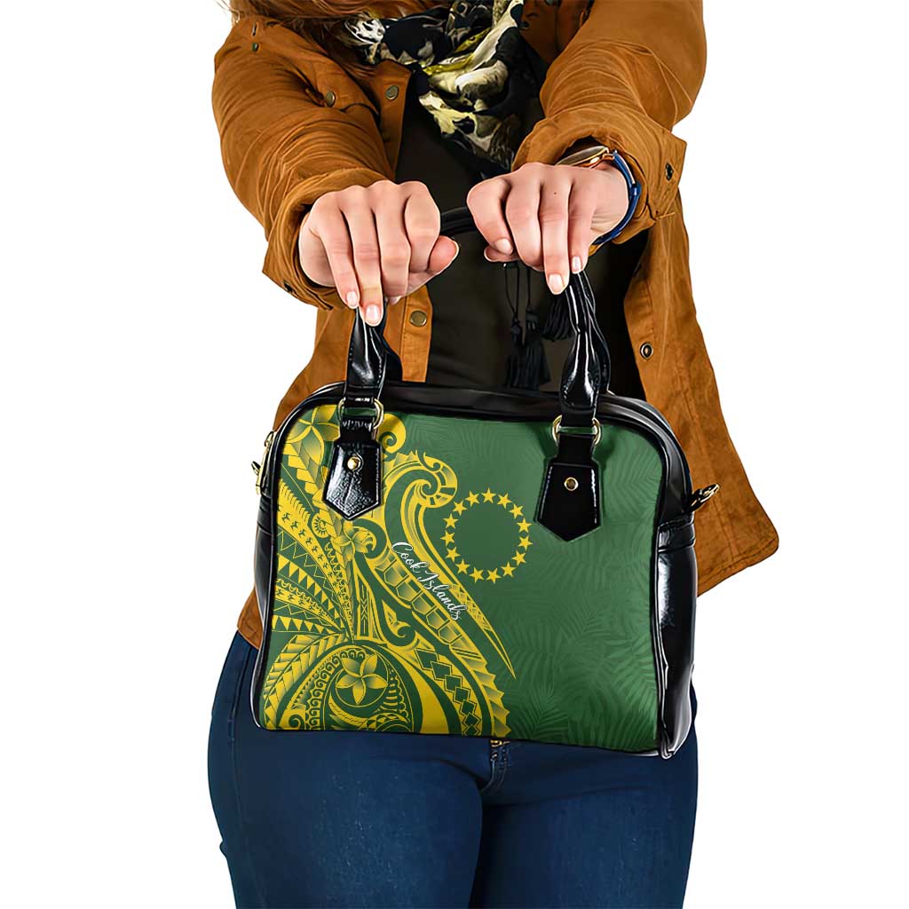 Kia Orana Cook Islands Shoulder Handbag Plumeria Tropical Waves - Polynesian Pride