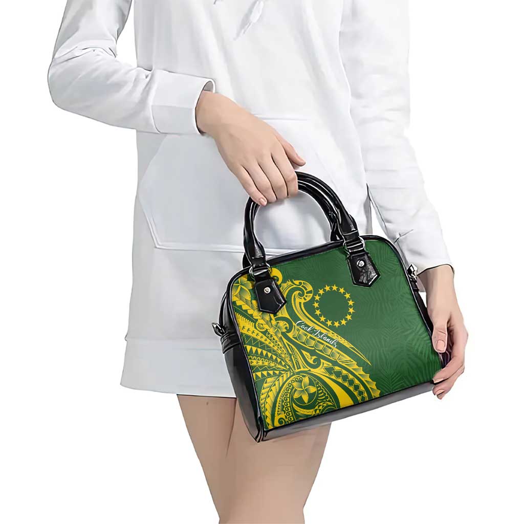 Kia Orana Cook Islands Shoulder Handbag Plumeria Tropical Waves - Polynesian Pride