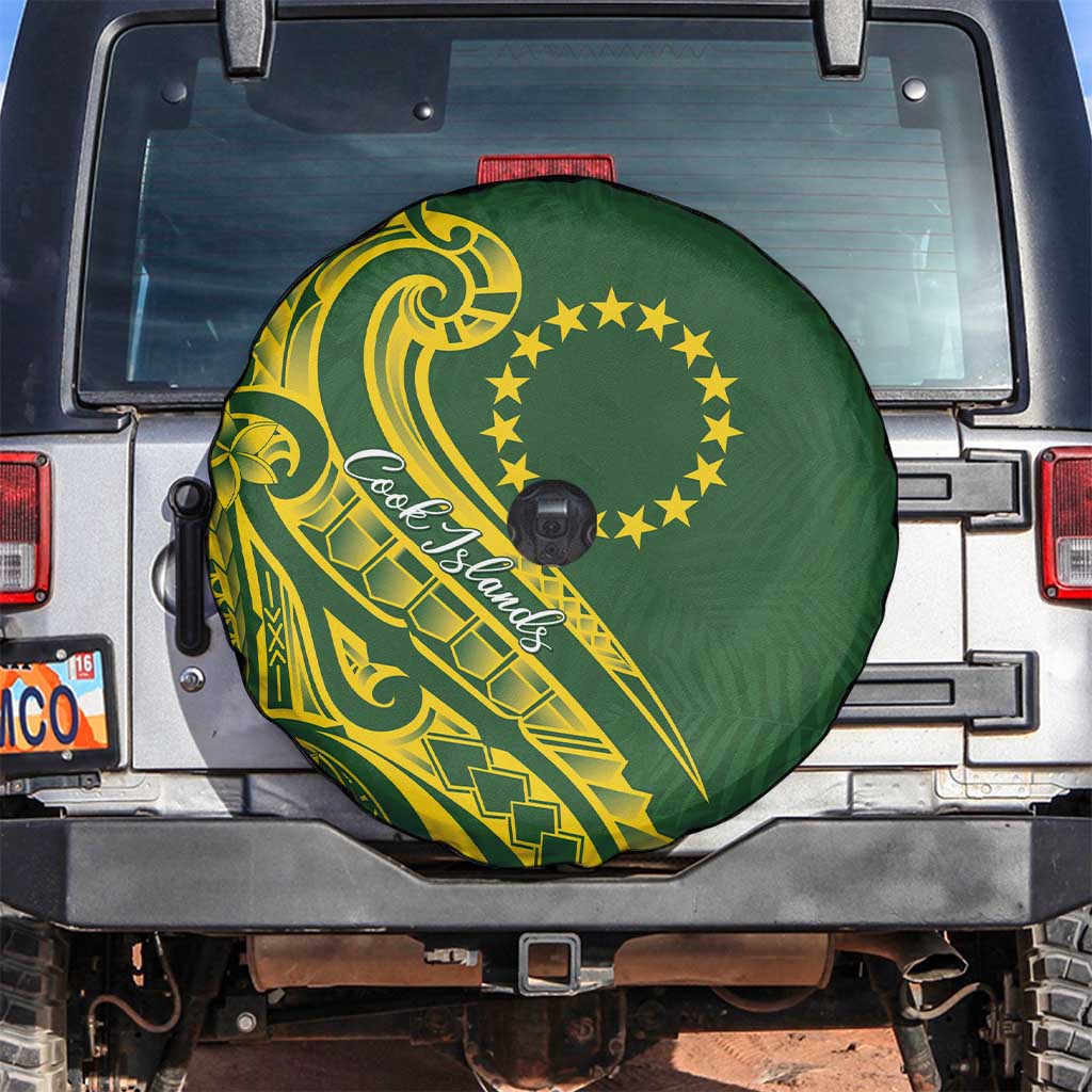 Kia Orana Cook Islands Spare Tire Cover Plumeria Tropical Waves - Polynesian Pride