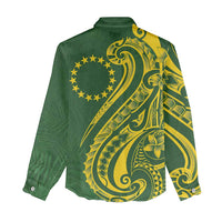 Kia Orana Cook Islands Women Casual Shirt Plumeria Tropical Waves LT7 - Polynesian Pride