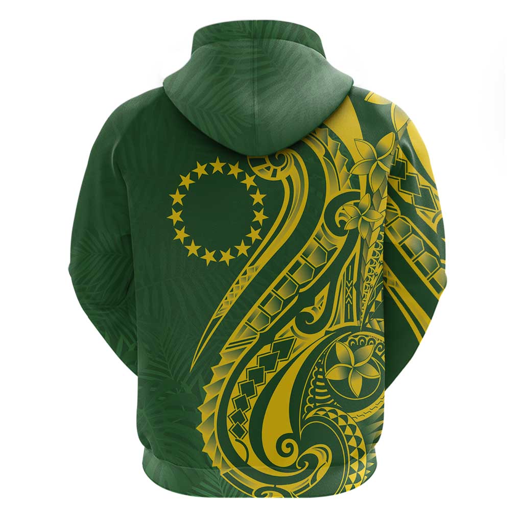 Kia Orana Cook Islands Zip Hoodie Plumeria Tropical Waves LT7 - Polynesian Pride