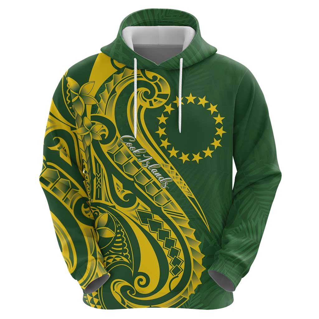 Kia Orana Cook Islands Zip Hoodie Plumeria Tropical Waves LT7 - Polynesian Pride