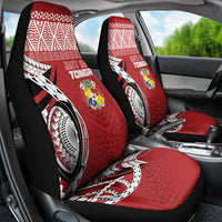 Mate Ma'a Tonga Rugby Kupesi Motifs Car Seat Cover Red Waves LT7 - Polynesian Pride