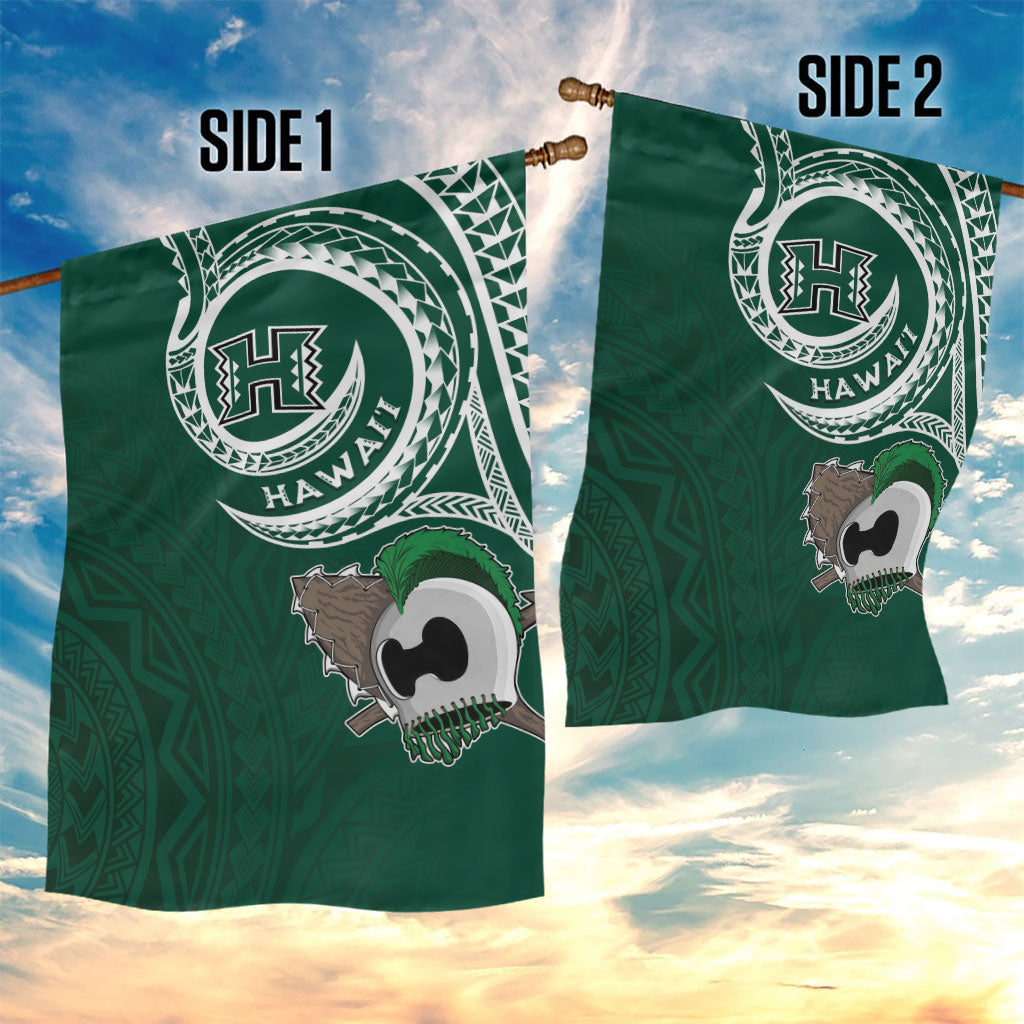 Hawaii Rainbow Warriors Alumni Garden Flag Ti Maile Lei - Glory For The Warriors