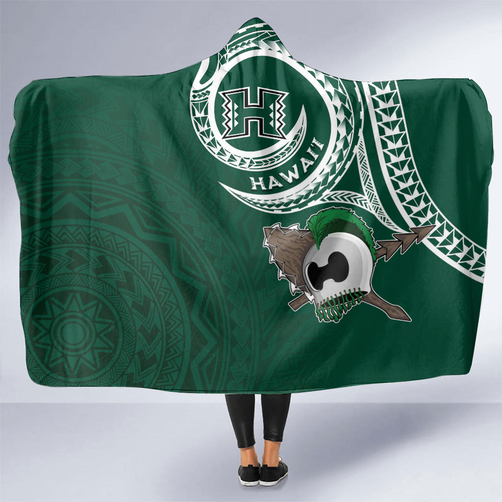 Hawaii Rainbow Warriors Alumni Hooded Blanket Ti Maile Lei - Glory For The Warriors