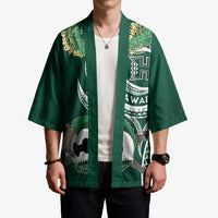 Hawaii Rainbow Warriors Alumni Personalized Kimono Ti Maile Lei - Glory For The Warriors