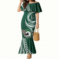Hawaii Rainbow Warriors Alumni Personalized Mermaid Dress Ti Maile Lei - Glory For The Warriors