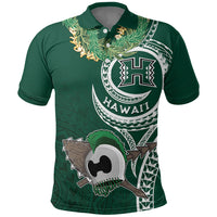 Hawaii Rainbow Warriors Alumni Personalized Polo Shirt Ti Maile Lei - Glory For The Warriors