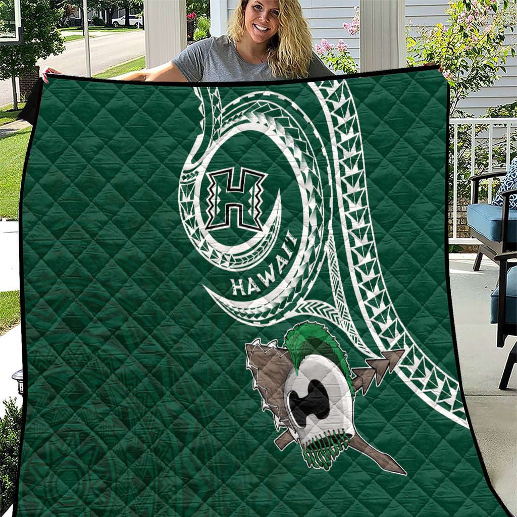 Hawaii Rainbow Warriors Alumni Quilt Ti Maile Lei - Glory For The Warriors
