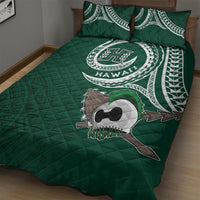 Hawaii Rainbow Warriors Alumni Quilt Bed Set Ti Maile Lei - Glory For The Warriors