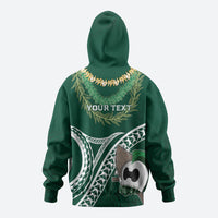 Hawaii Rainbow Warriors Alumni Personalized Zip Hoodie Ti Maile Lei - Glory For The Warriors