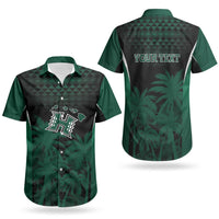 Hawaii Rainbow Warriors La'au Pama Personalized Couples Matching Tank Maxi Dress and Hawaiian Shirt