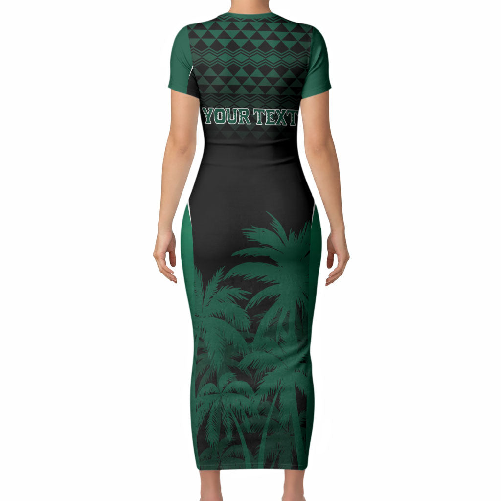 Hawaii Rainbow Warriors La'au Pama Personalized Short Sleeve Bodycon Dress