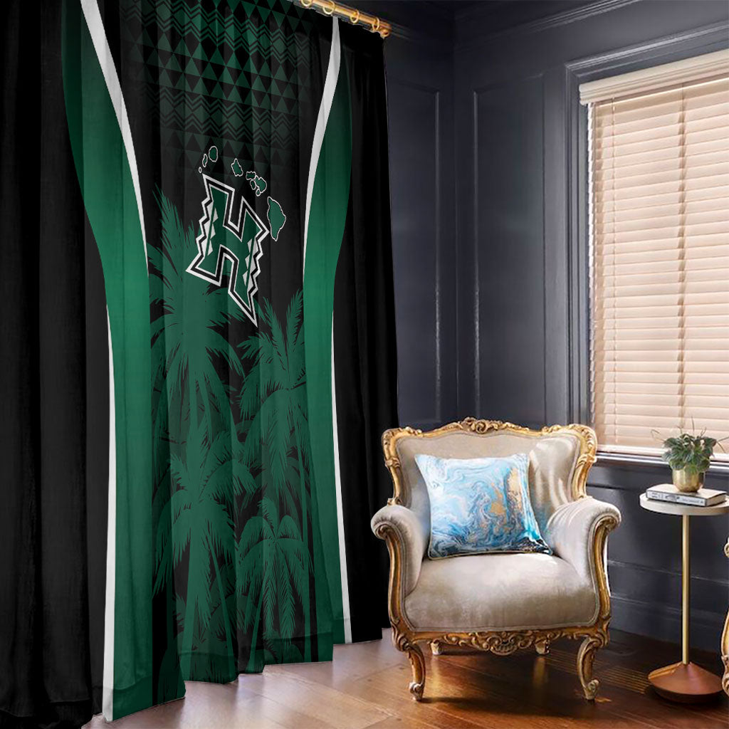 Hawaii Rainbow Warriors La'au Pama Window Curtain