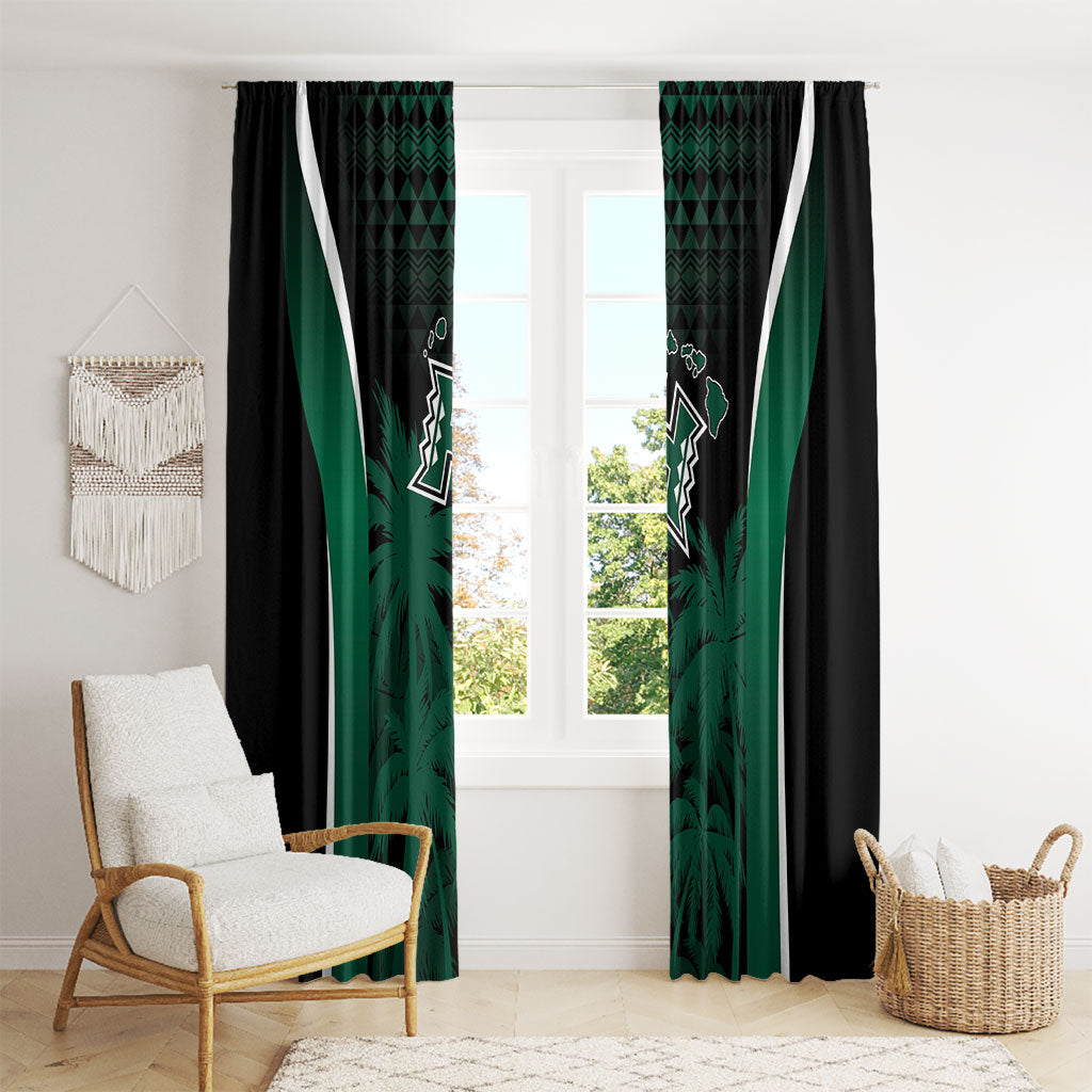Hawaii Rainbow Warriors La'au Pama Window Curtain