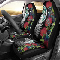 Meri Kirihimete New Zealand Car Seat Cover Tui on Pohutukawa LT7 - Polynesian Pride