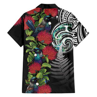 Meri Kirihimete New Zealand Family Matching Tank Maxi Dress and Hawaiian Shirt Tui on Pohutukawa LT7 - Polynesian Pride