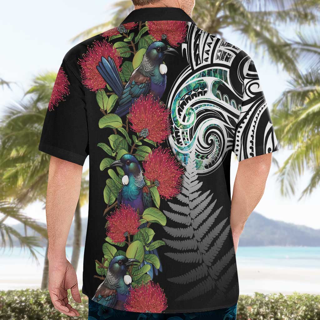 Meri Kirihimete New Zealand Hawaiian Shirt Tui on Pohutukawa LT7 - Polynesian Pride