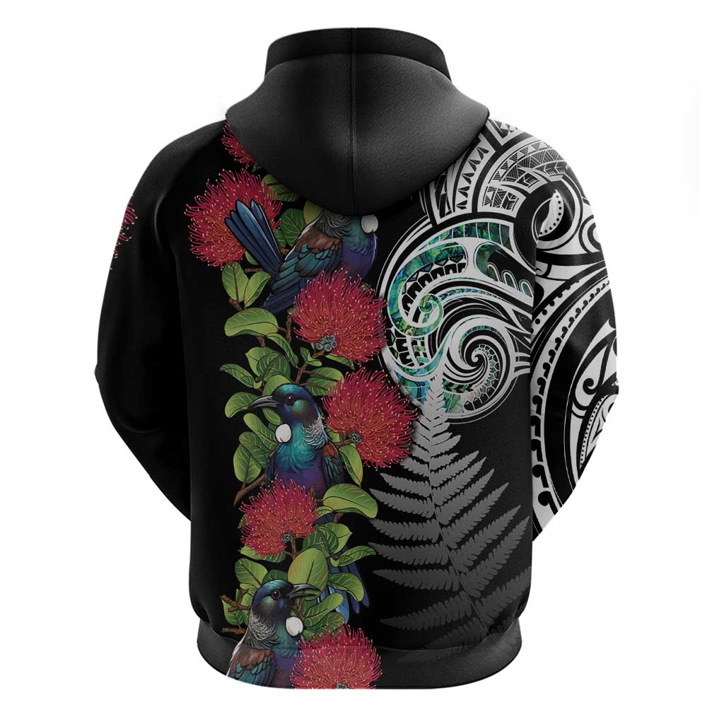 Meri Kirihimete New Zealand Hoodie Tui on Pohutukawa LT7 - Polynesian Pride