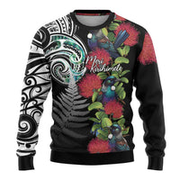 Meri Kirihimete New Zealand Ugly Christmas Sweater Tui on Pohutukawa LT7 - Polynesian Pride