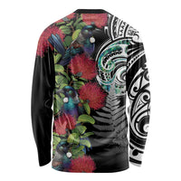 Meri Kirihimete New Zealand Long Sleeve Shirt Tui on Pohutukawa LT7 - Polynesian Pride