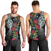 Meri Kirihimete New Zealand Men Tank Top Tui on Pohutukawa LT7 - Polynesian Pride