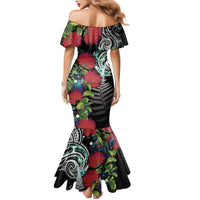 Meri Kirihimete New Zealand Mermaid Dress Tui on Pohutukawa LT7 - Polynesian Pride