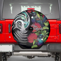 Meri Kirihimete New Zealand Spare Tire Cover Tui on Pohutukawa LT7 - Polynesian Pride
