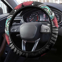 Meri Kirihimete New Zealand Steering Wheel Cover Tui on Pohutukawa LT7 - Polynesian Pride