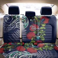Meri Kirihimete New Zealand Back Car Seat Cover Tui on Pohutukawa - Blue Ver LT7 - Polynesian Pride
