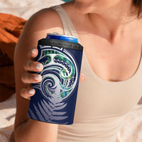 Meri Kirihimete New Zealand 4 in 1 Can Cooler Tumbler Tui on Pohutukawa - Blue Ver LT7 - Polynesian Pride