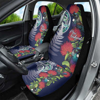 Meri Kirihimete New Zealand Car Seat Cover Tui on Pohutukawa - Blue Ver LT7 - Polynesian Pride