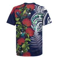 Meri Kirihimete New Zealand Rugby Jersey Tui on Pohutukawa - Blue Ver LT7 - Polynesian Pride