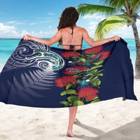 Meri Kirihimete New Zealand Sarong Tui on Pohutukawa - Blue Ver LT7 - Polynesian Pride