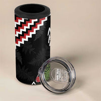 New Zealand Christmas Taniko Poutama 4 in 1 Can Cooler Tumbler Flora Map with Birds LT7 - Polynesian Pride